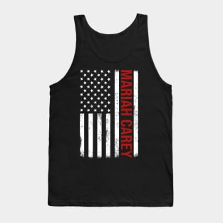 Graphic Mariah Carey Proud Name US American Flag Birthday Gift Tank Top